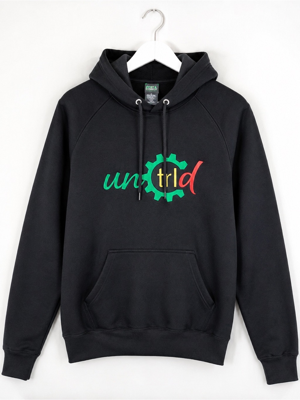 Y2K Unisex “Untrld”Graphic Hoodie Front & Back Print Size 2XL Streetwear NWOT